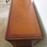 Louis XVI chest of drawers - Bronze - Butterfly wood veneer marquetry - 1930