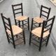 Swiss straw country chairs 1950