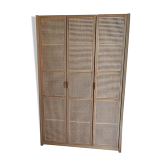 Solid oak cabinet and cannage