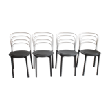Steel wire and foam "Delfina" dining chairs by Giuseppe Raimondi for Tetide Italy, 1987.