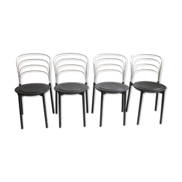 4 chaises « Delfina » de Giuseppe Raimondi pour Tetide Italie, 1987