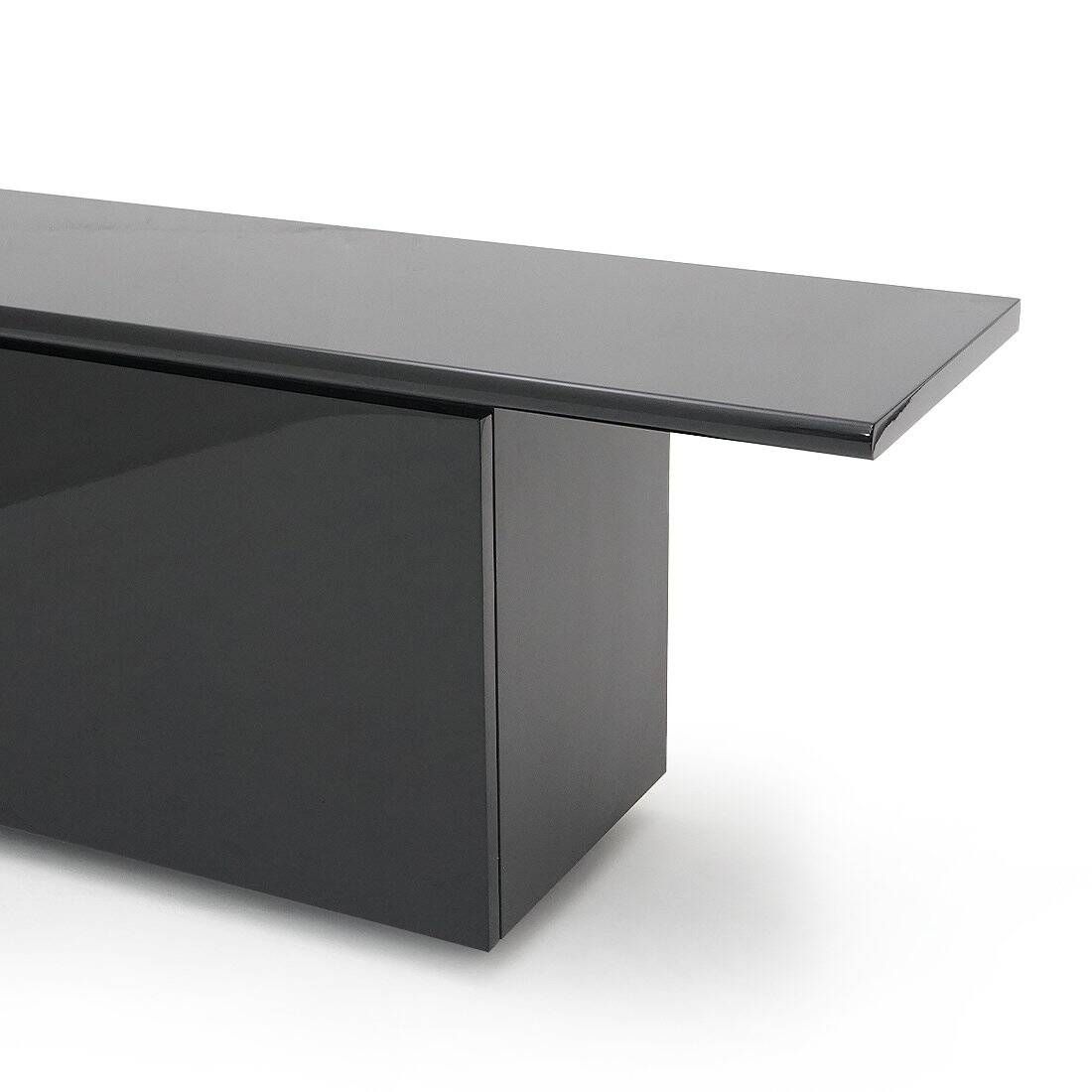 Black lacquered buffet by Giotto Stoppino for Acerbis, 1970s.