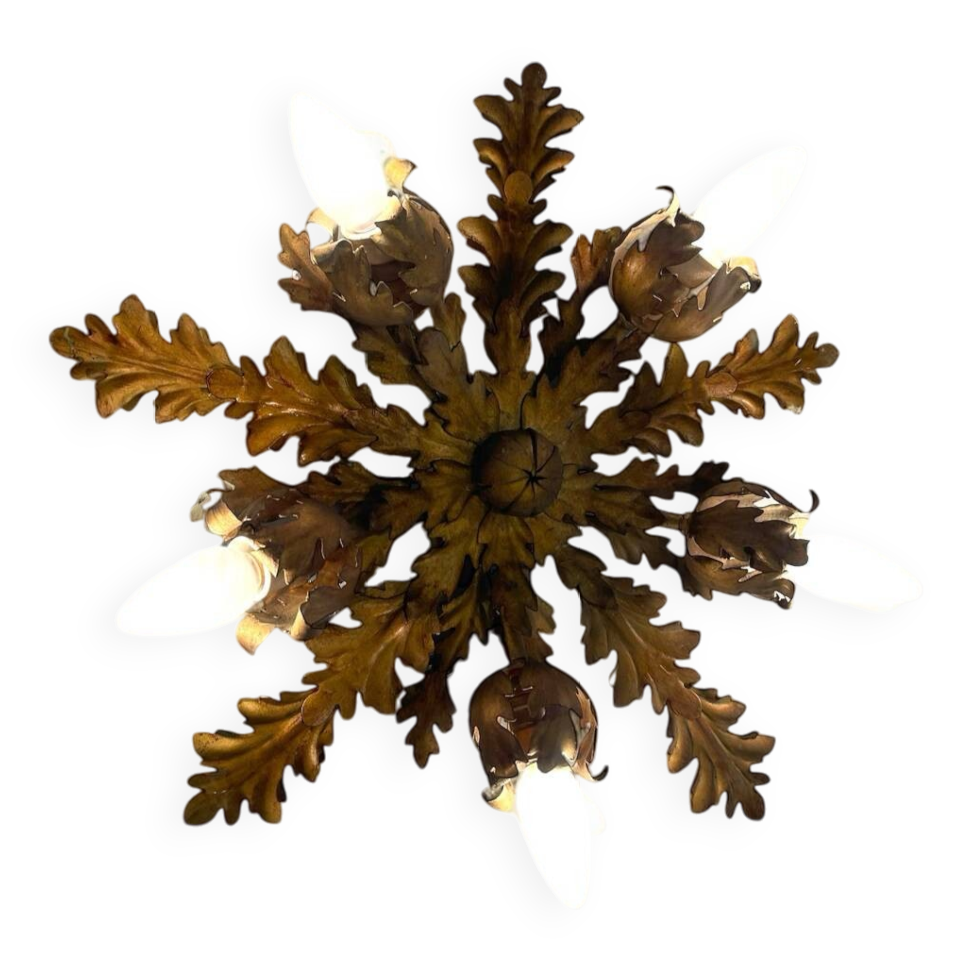Tole Florentine Vintage Flushmount