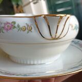 Saucière sur dormant fixe en porcelaine de Limoges - Porcelaine Limousine