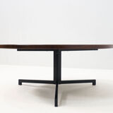 Vintage round wengé coffee table