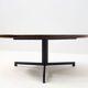 Vintage round wengé coffee table