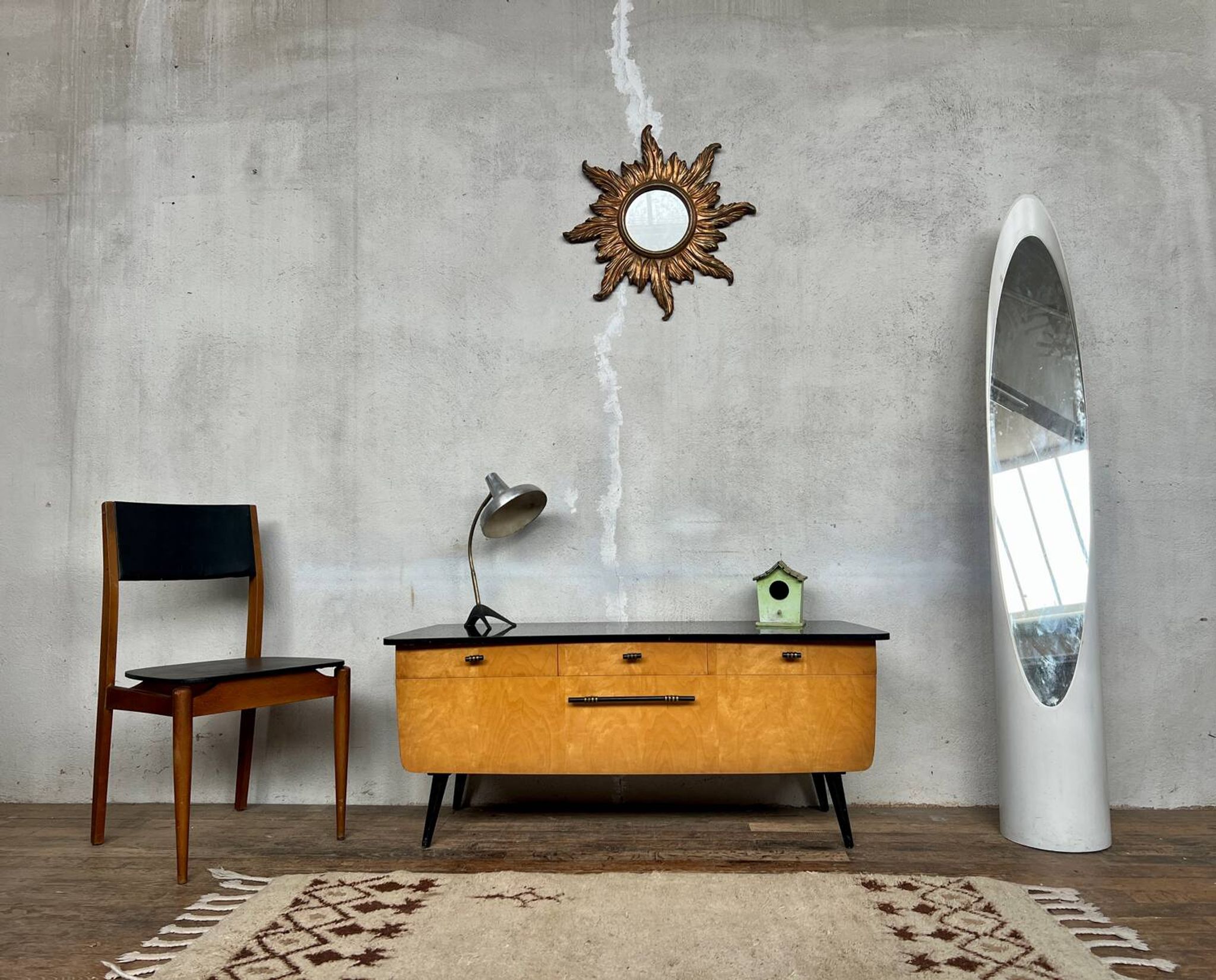 Enfilade meuble tv vintage bi couleur
