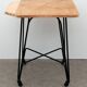 Wood and metal dessert trolley on wheels, vintage Eiffel leg, made in France 1960.