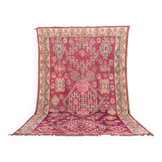 Purple vintage moroccan rug 212 CM X 343 CM