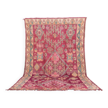 Purple vintage moroccan rug 212 CM X 343 CM