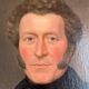 Ancient painting , portrait of a man signed A Delmére and dated 1845