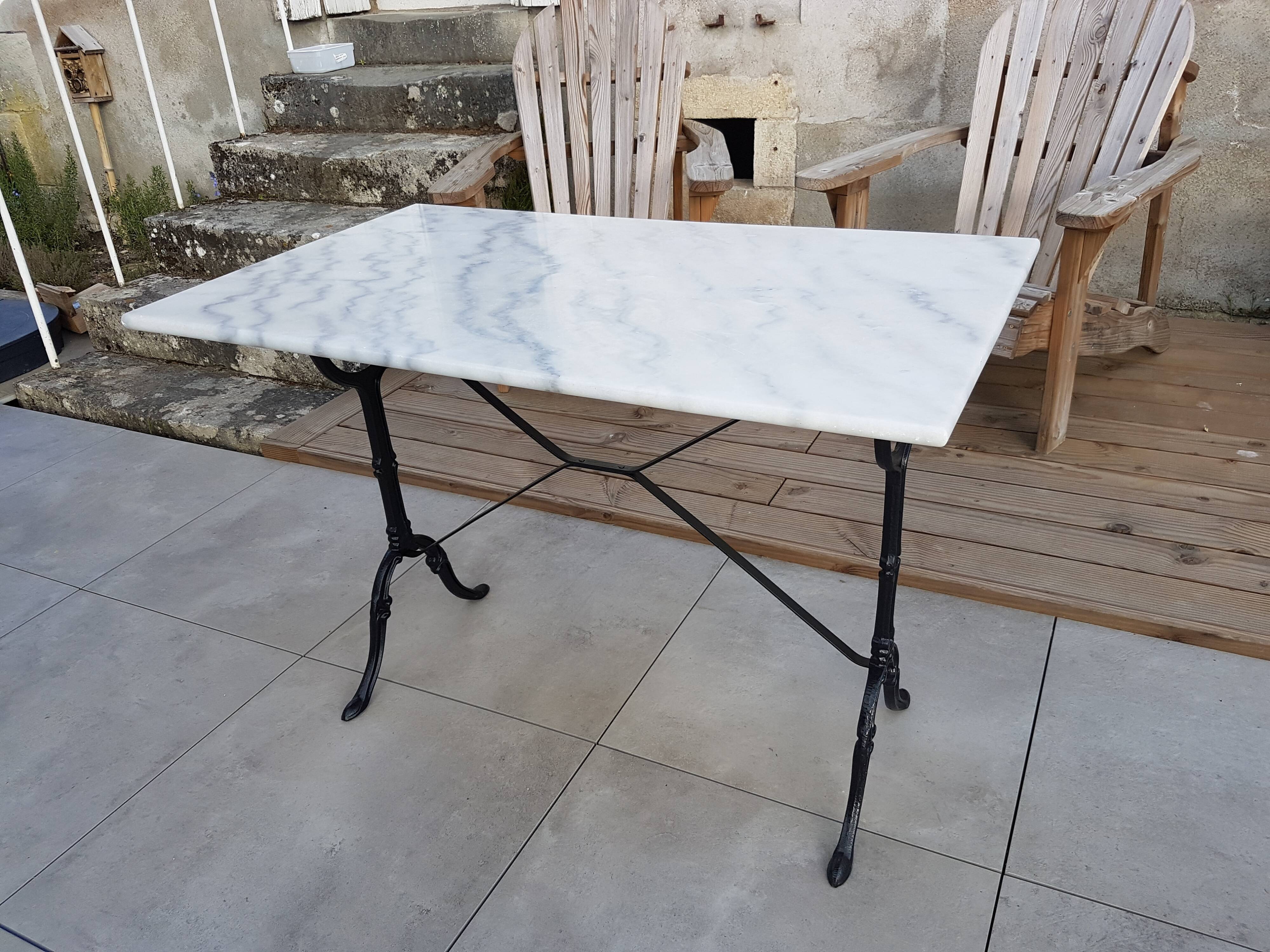 Marble tray bistro table