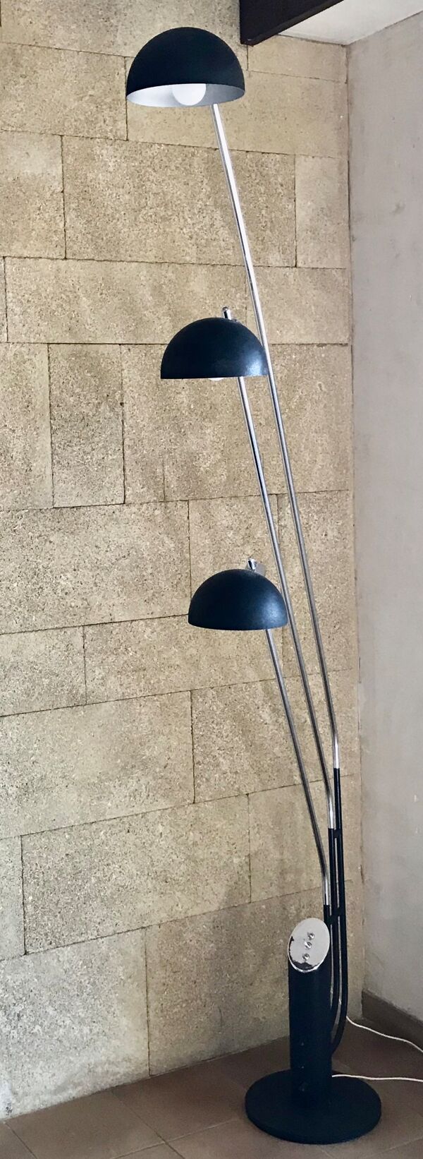 Lampadaire trois branches par Franco Marchetti, Italie années 70