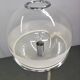 Italian Chrome Floor Lamp Glass Globe, Lenci Style, 1970s