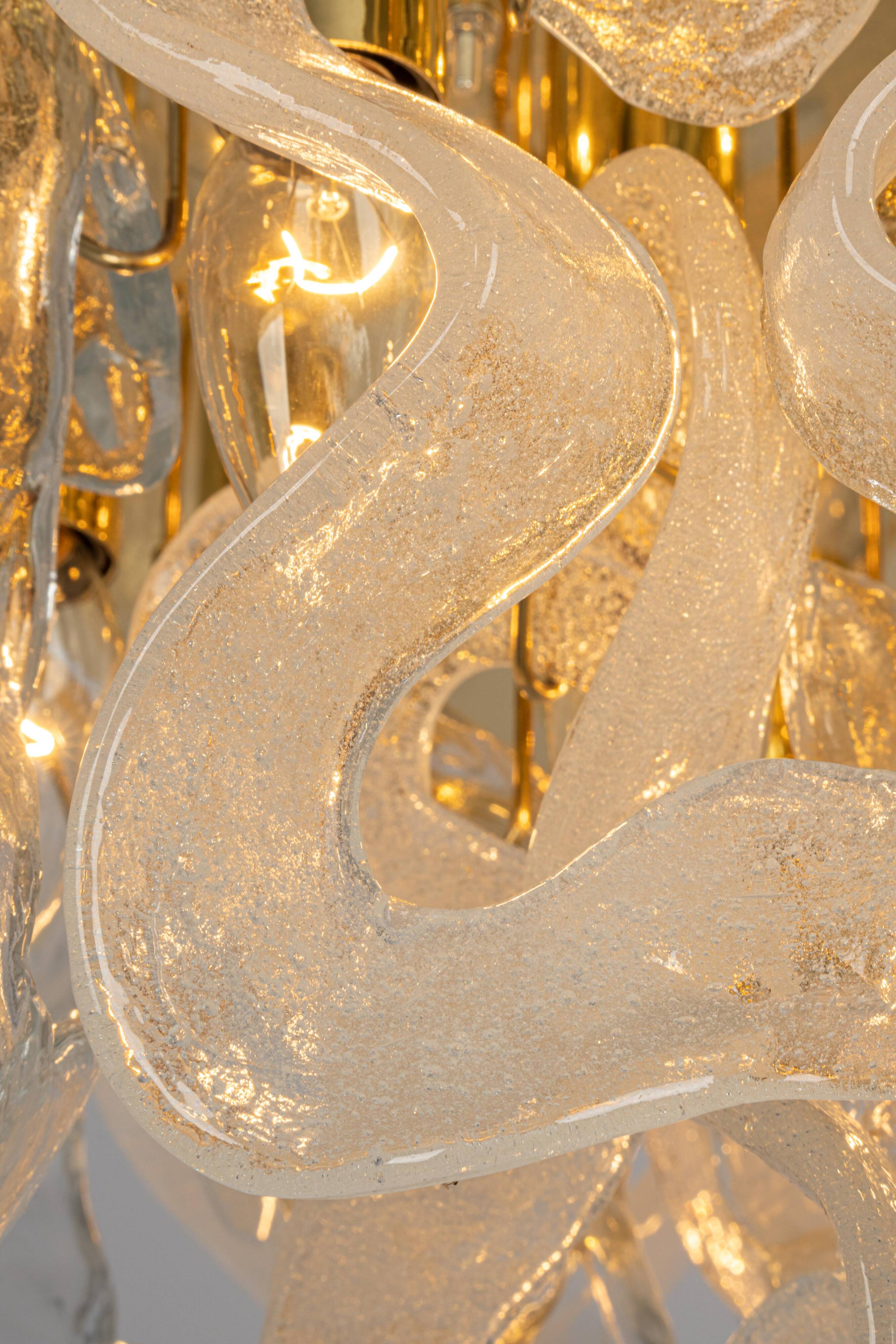 Ceiling light Catena with Murano glass by Kalmar, Austria, 1960.