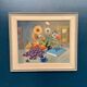 Swedish Oil on Canvas “Still Life” by K. Eliasson, Vintage & Framed 58×50cm
