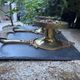 Pair of large solid brass coat hooks vintage Italy