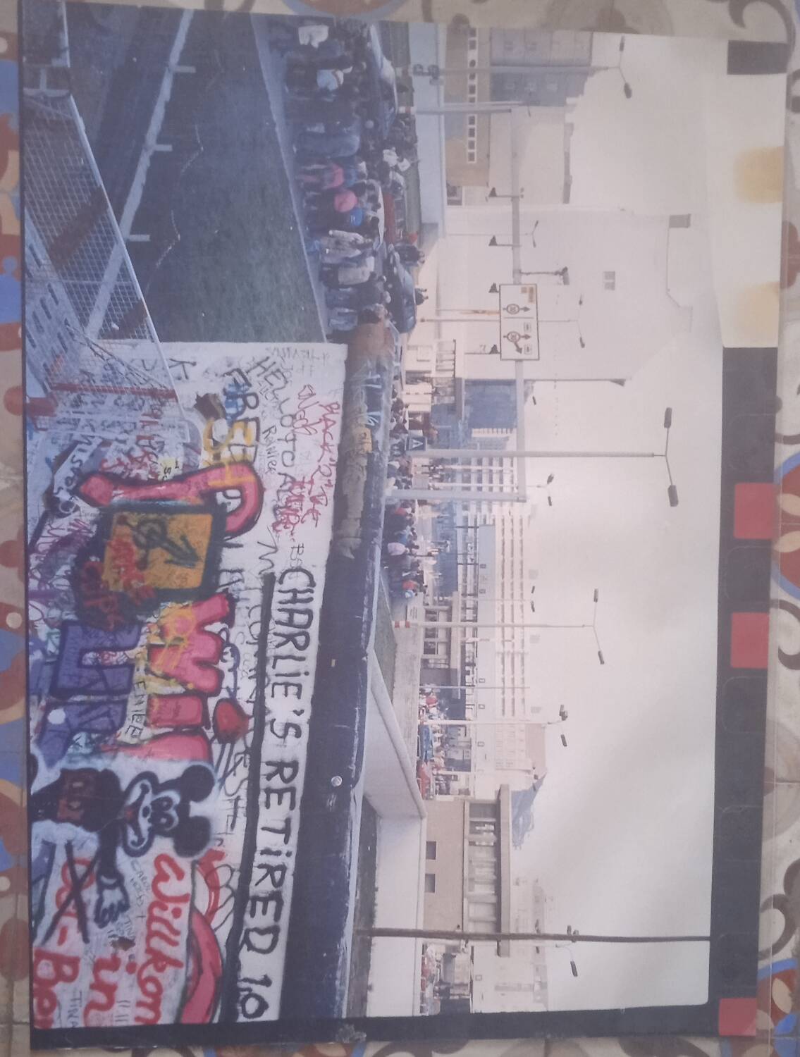 Large format silver photo of the day the Berlin Wall fell (1989)
