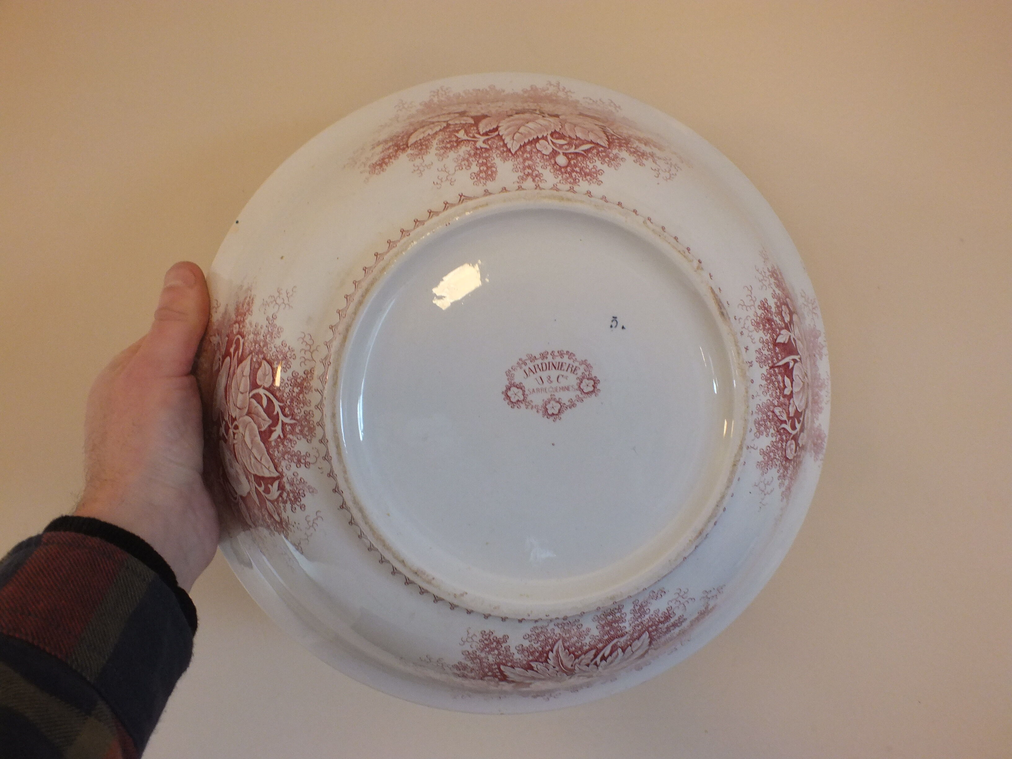 Bowl Sarreguemines U&C model Planter Pink