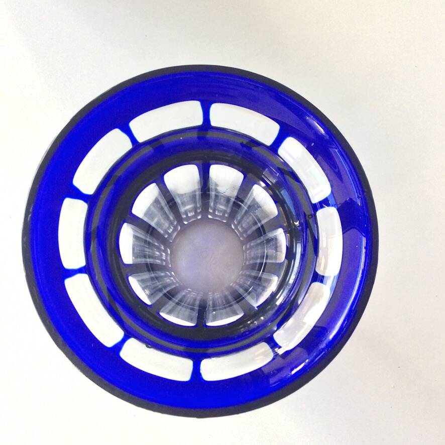 Signed Baccarat crystal overlay vase, 1940s