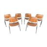 Lot de 6 chaises de Giancarlo Piretti éditées par Castelli