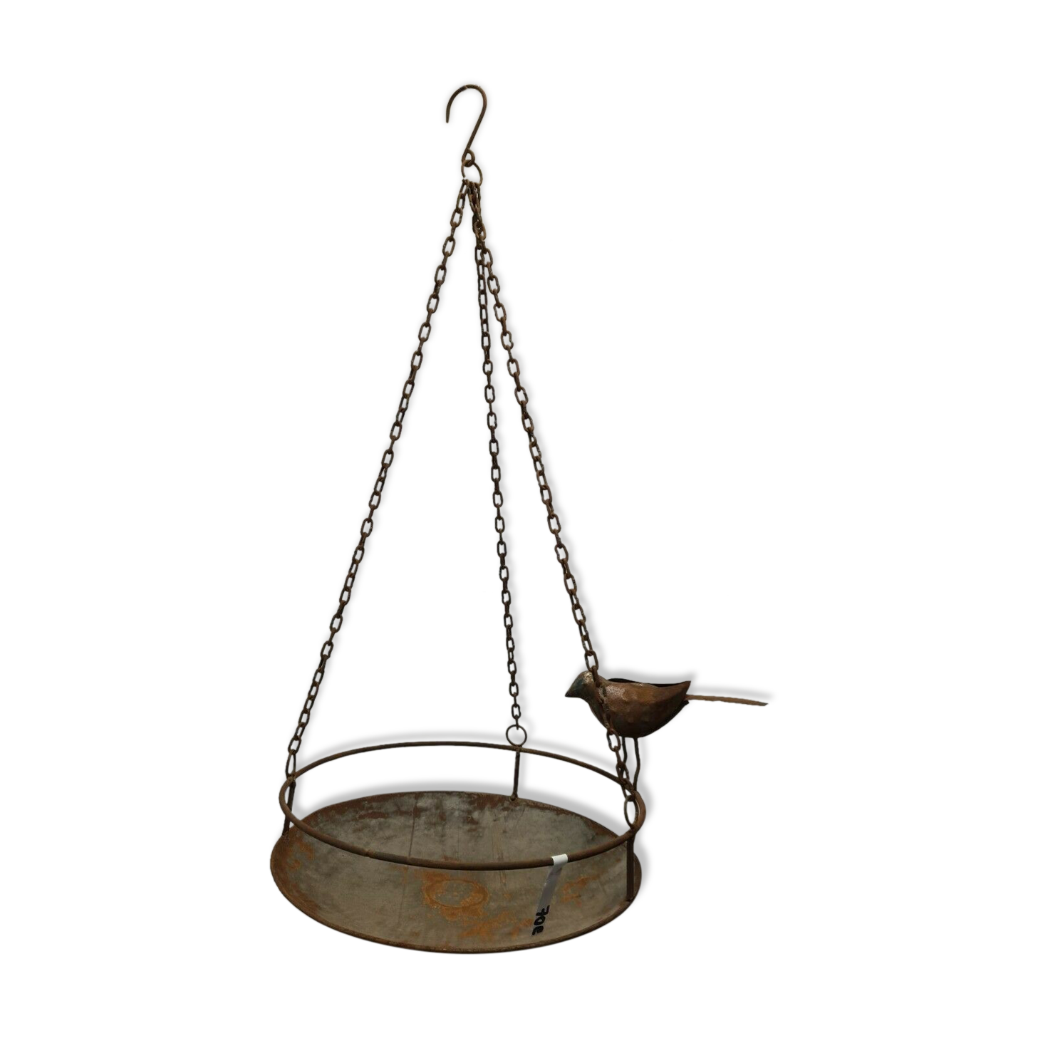 Bird bath to hang in iron