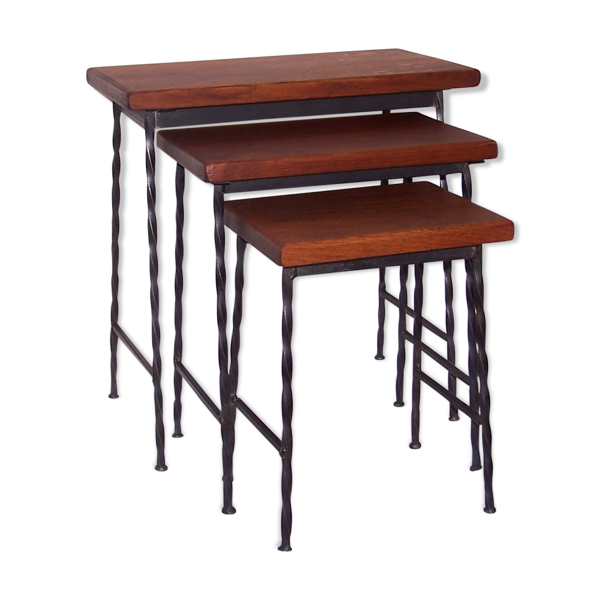 Set 3 tables gigognes années 50