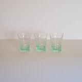 Set of 8 green glasses