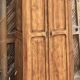 Vintage Parisian wardrobe in raw solid wood