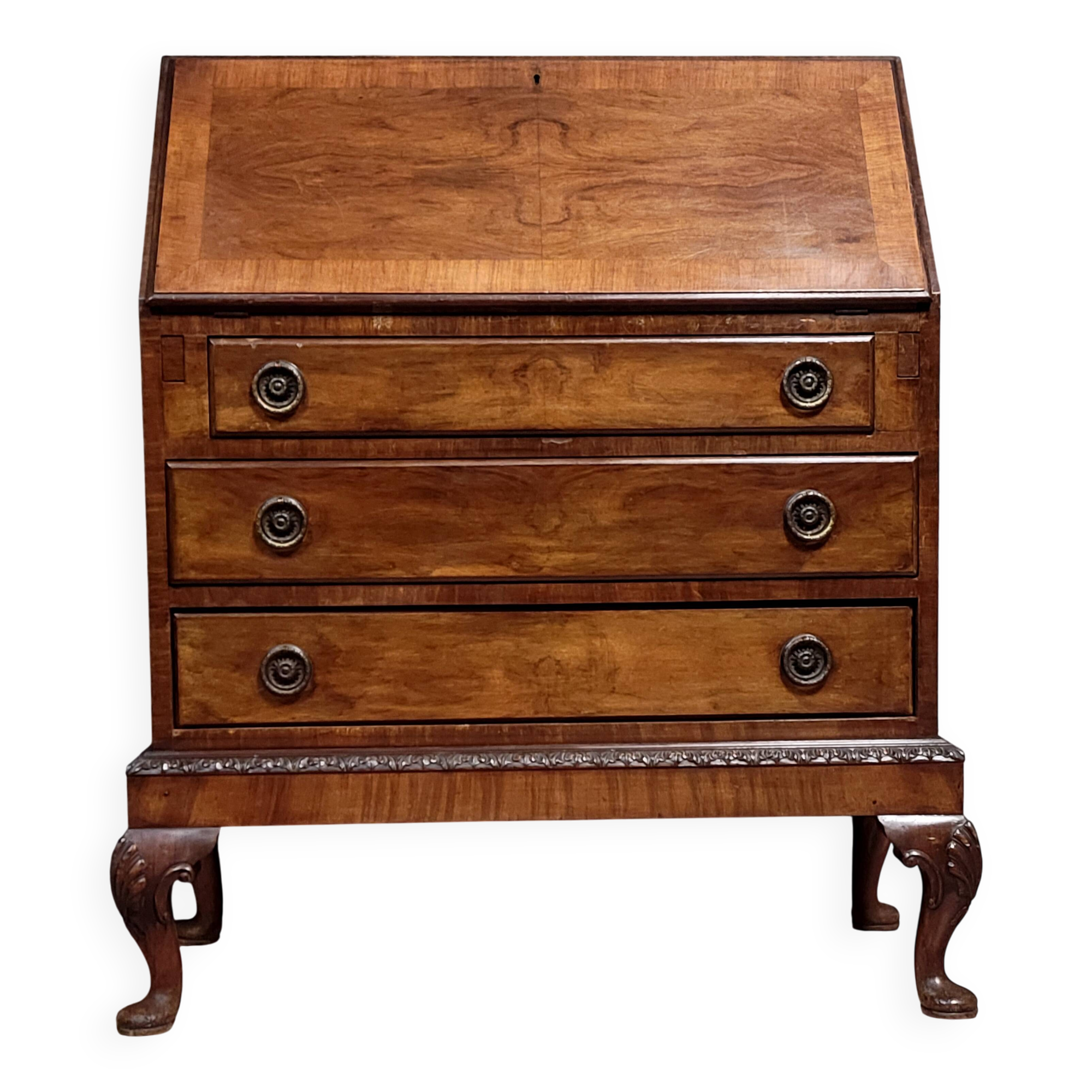 Secrétaire Anglais en acajou vers 1900