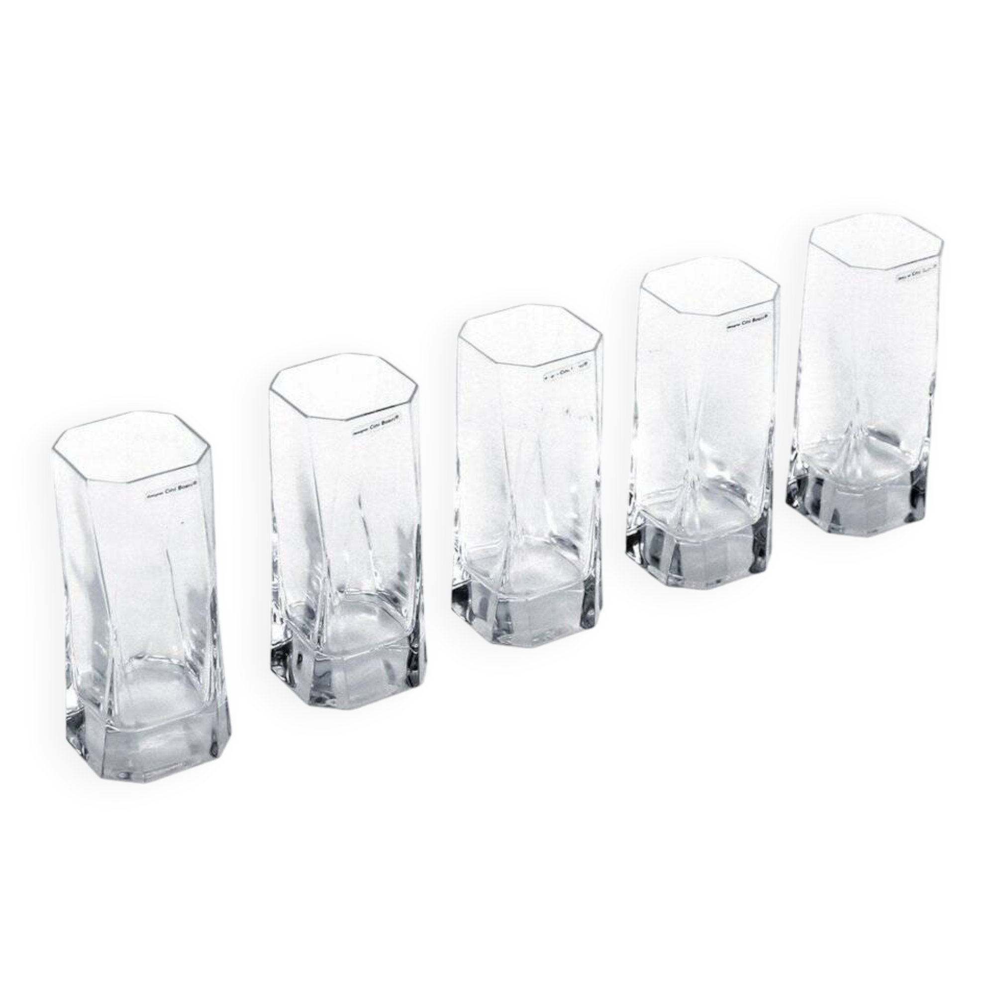 Vintage glasses by Cini Boeri for Arnolfo Di Cambio, 1970s, set of 5.