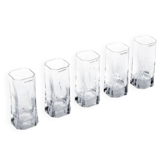 Vintage glasses by Cini Boeri for Arnolfo Di Cambio, 1970s, set of 5.