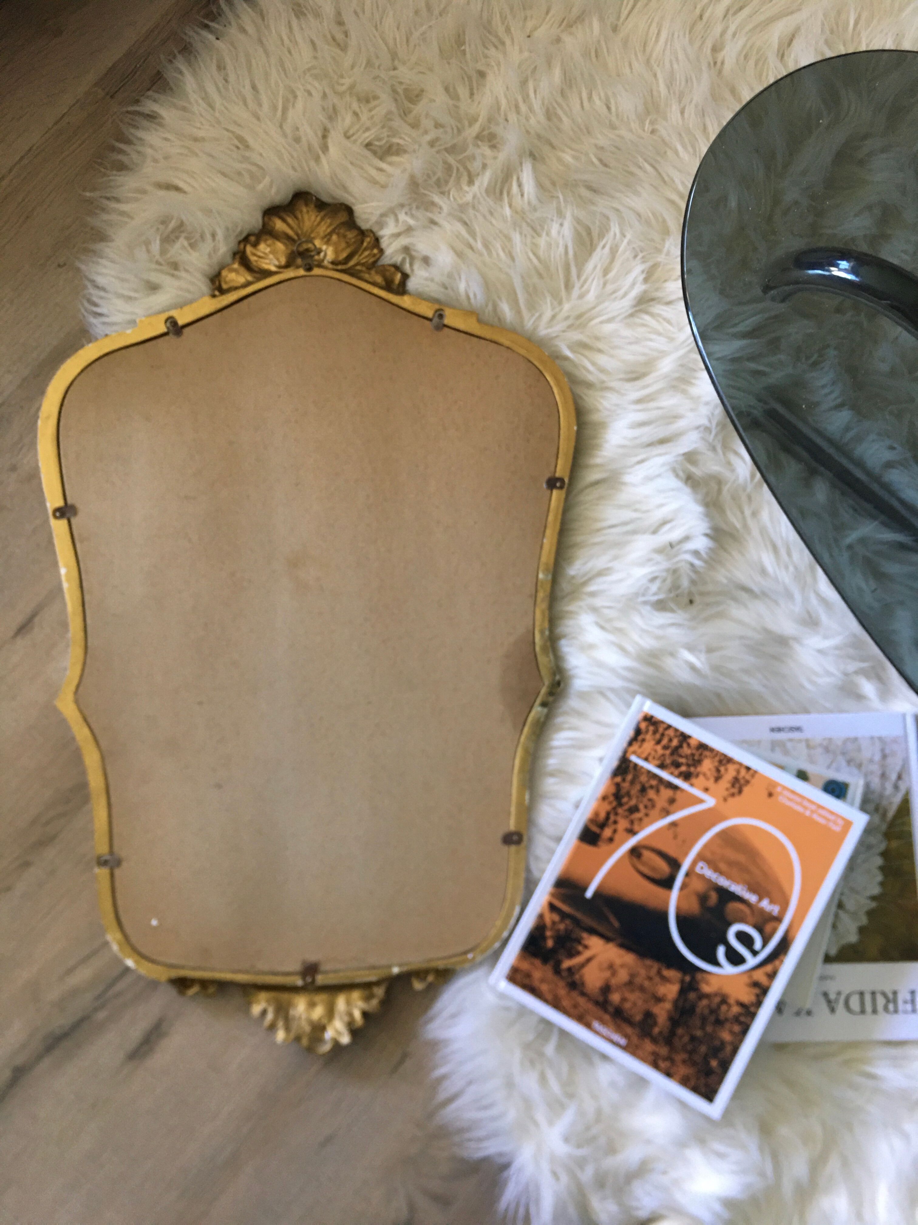 Golden baroque mirror