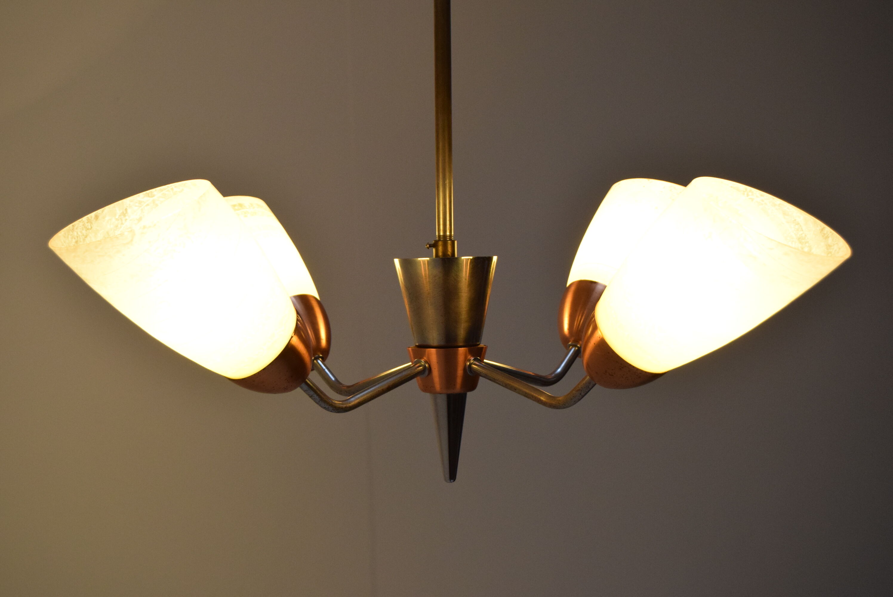 Mid-Century Chandelier by Drukov, 1960‘s.