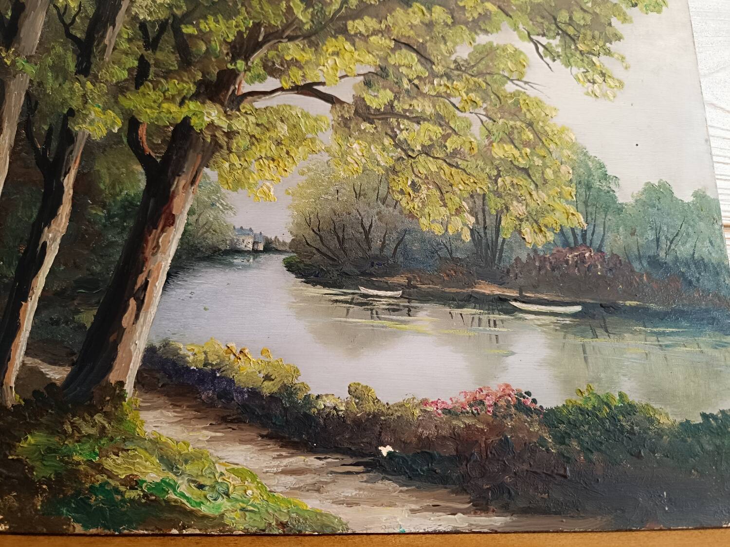 Small oil painting on hardboard