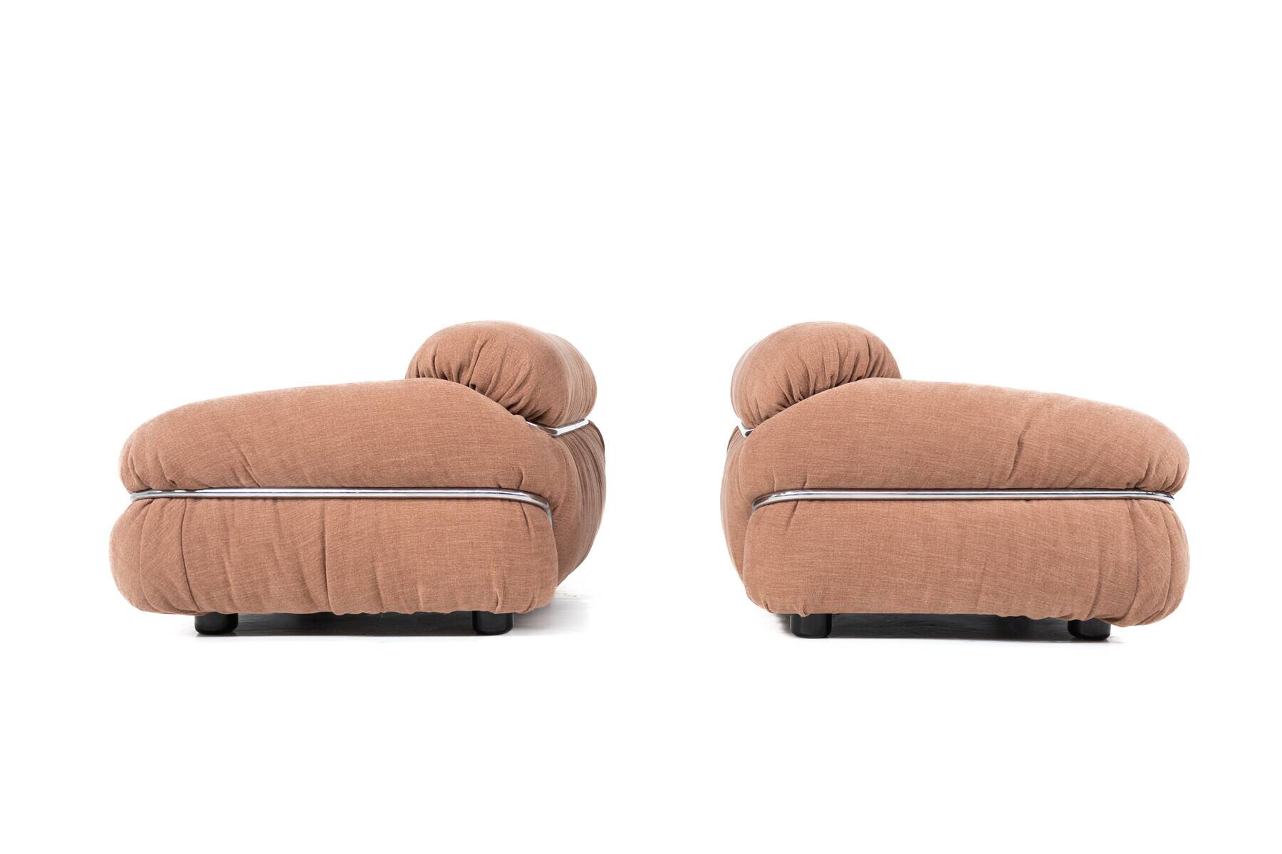 Paire de fauteuils Sesann de milieu de siècle par Gianfranco Frattini pour Cassina,