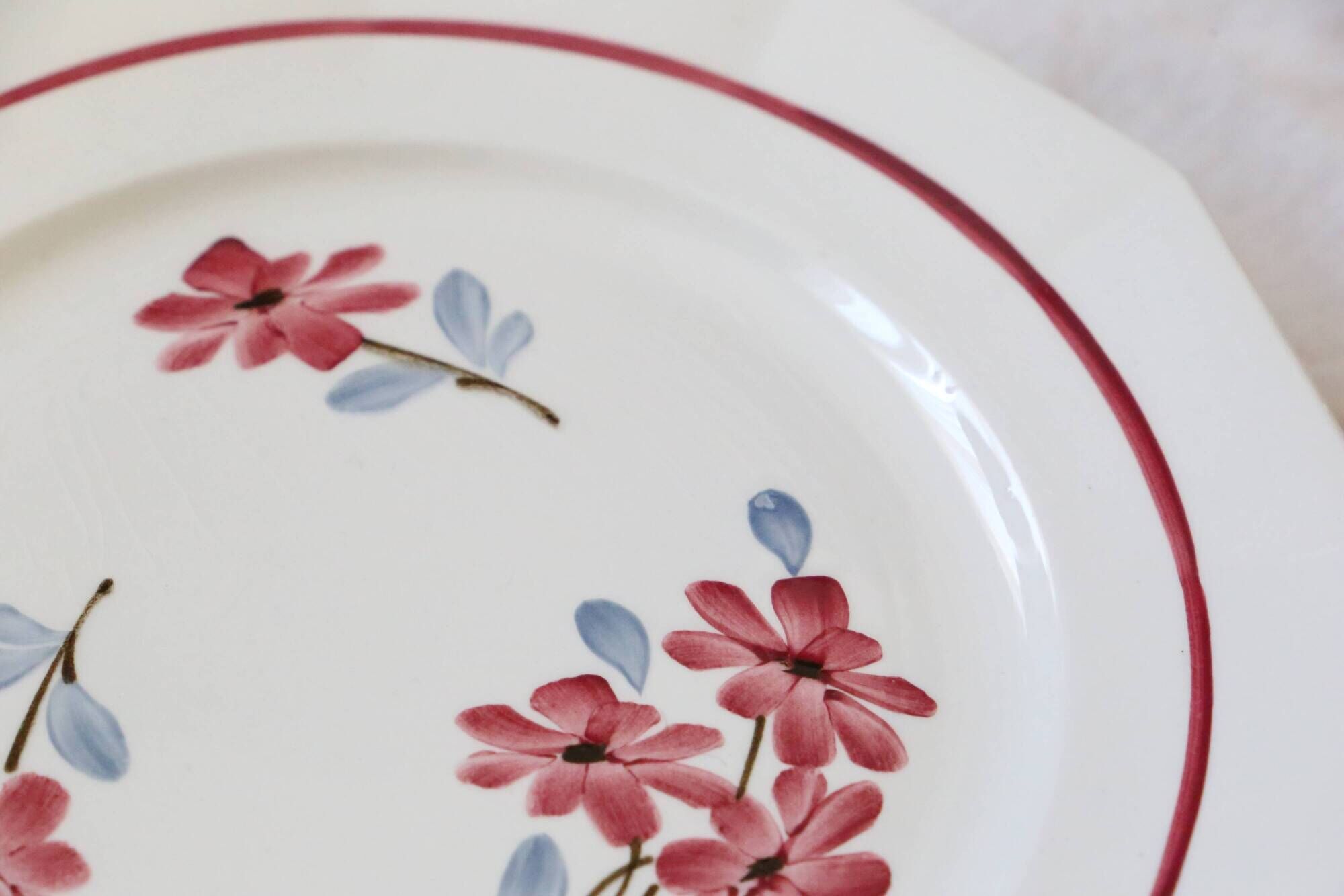 Dinner plates x6, Ceranord, Semi French Porcelain from the late 1950s