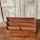 Porte courrier vintage en palissandre et laiton