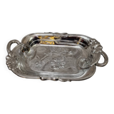 Plat argent, corbeille à fruits