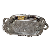 Silver plate, fruit basket