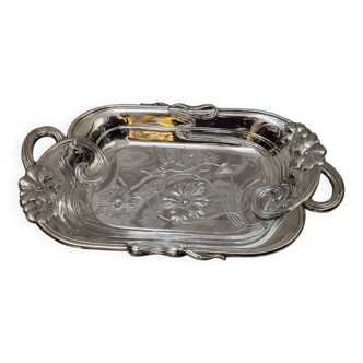 Silver plate, fruit basket