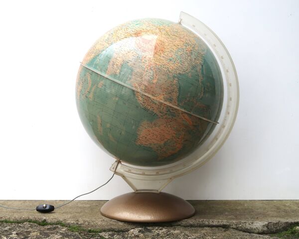 Très grande mappemonde lumineuse Illumina Proloisirs de 1964