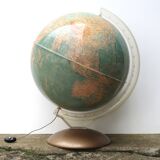 Very large illuminated world map by Illumina Proloisirs from 1964