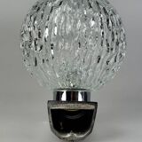 60s 70s wall lamp ball lamp metal chrome & glass space age design