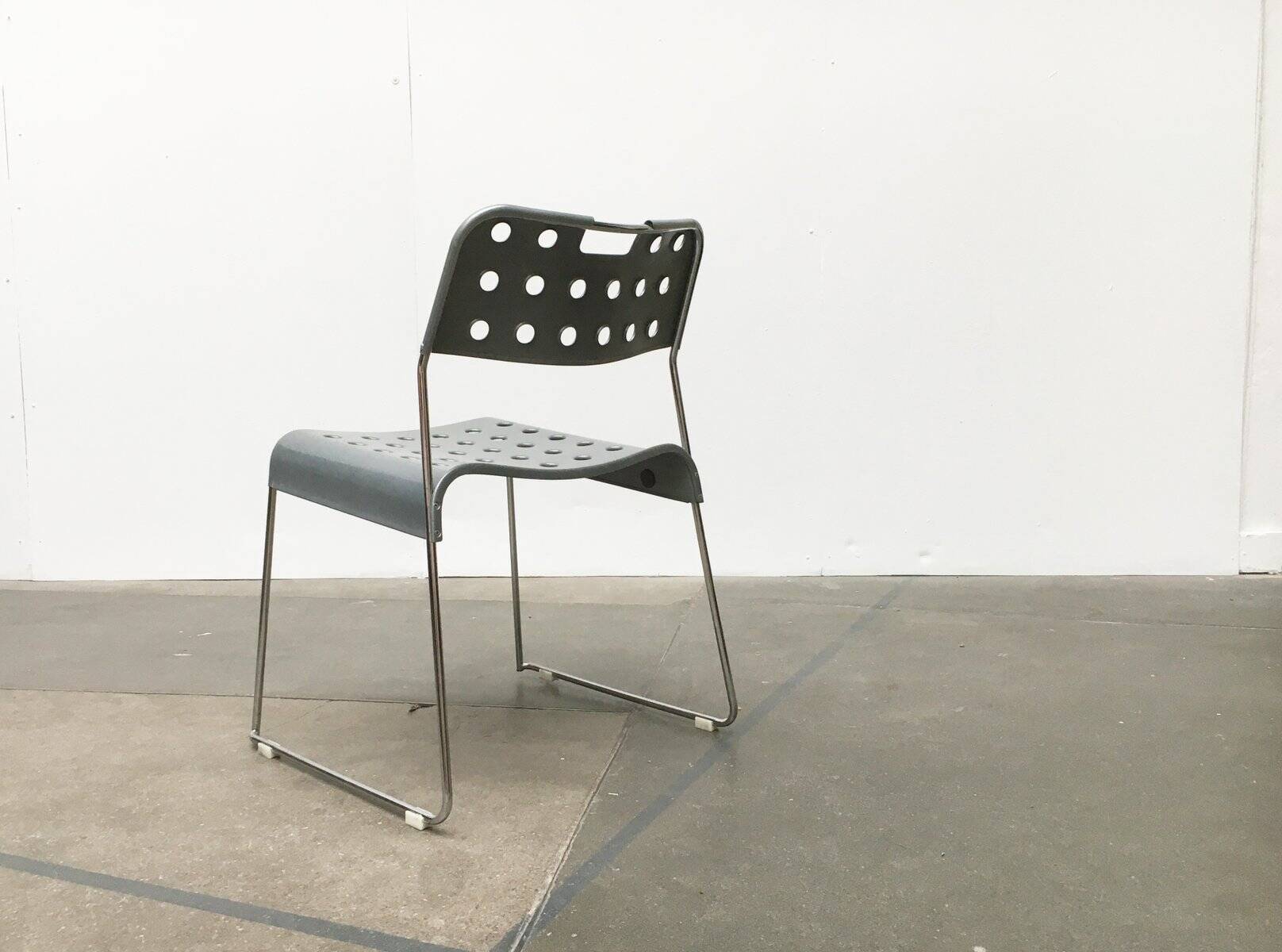 Omkstack Postmodern Chair from the vintage space age by Rodney Kinsman for Bieffeplast