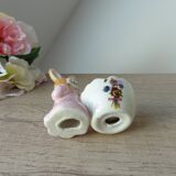 Shape rabbit pattern flowers eggcup