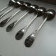 Lot 6 grandes cuillères metal argenté Christofle décor floral modèle Marly