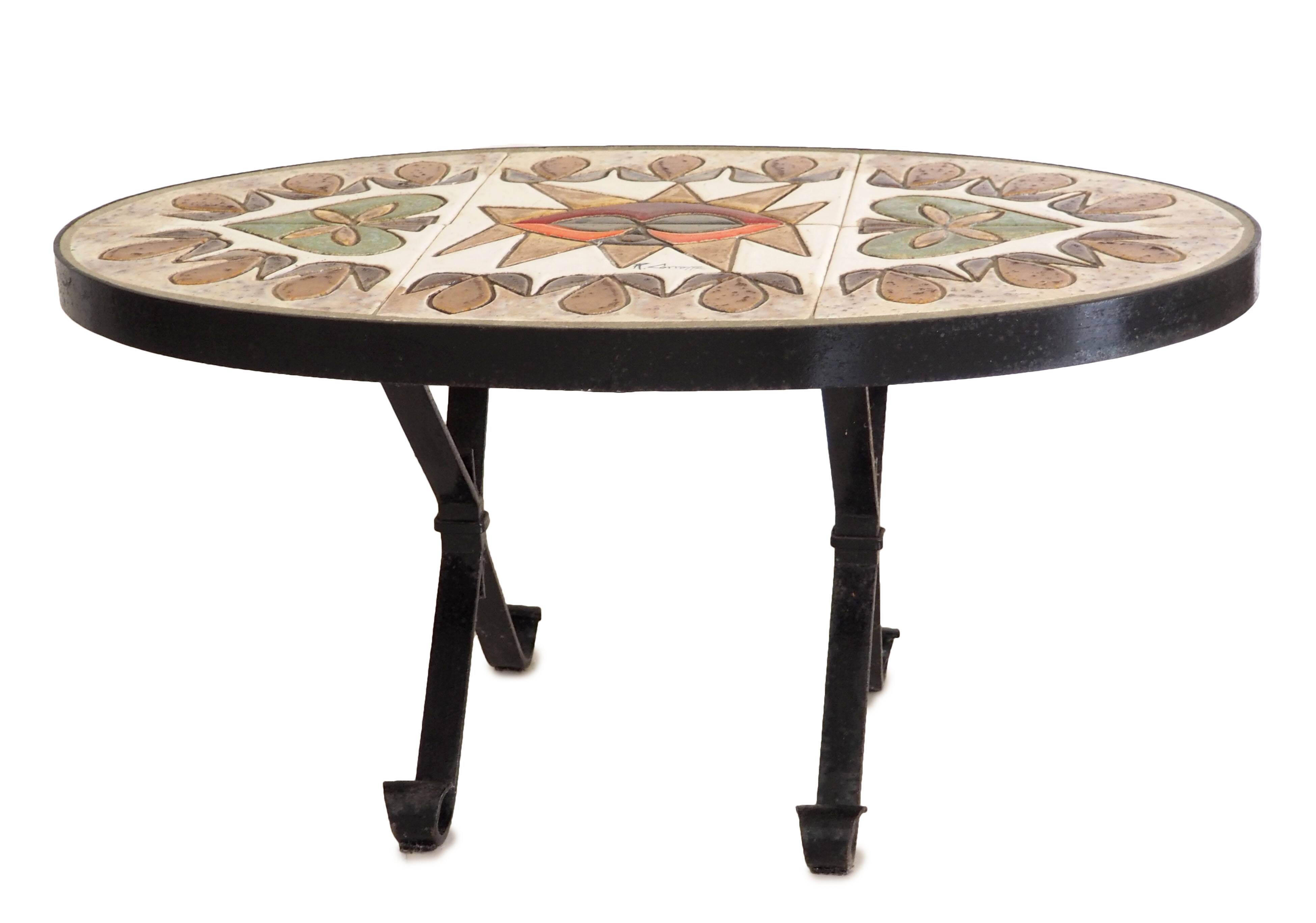 R. Corroyez ceramic coffee table