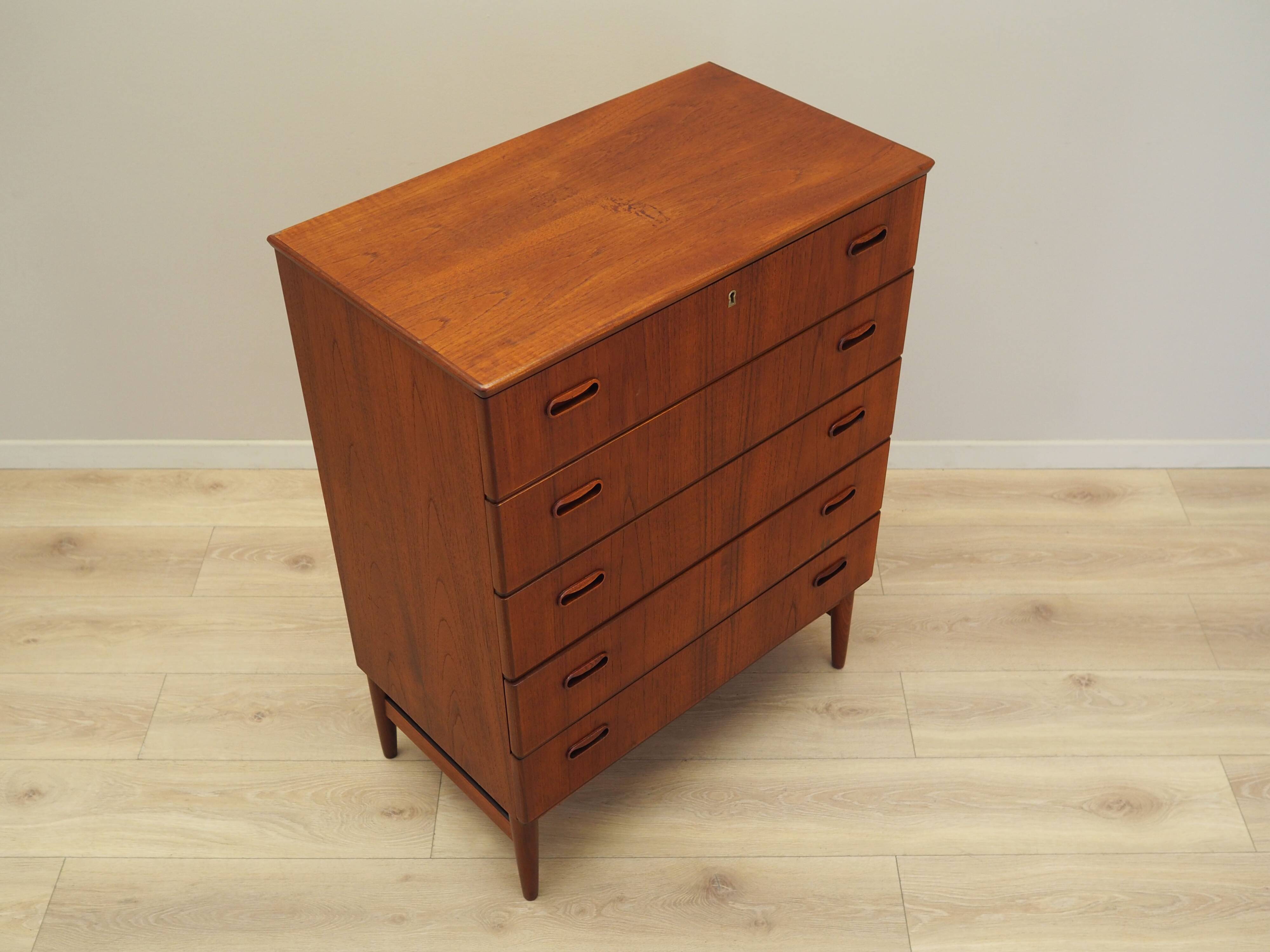 Teak chest of drawers, Danish design, 1970s, production: Denmark