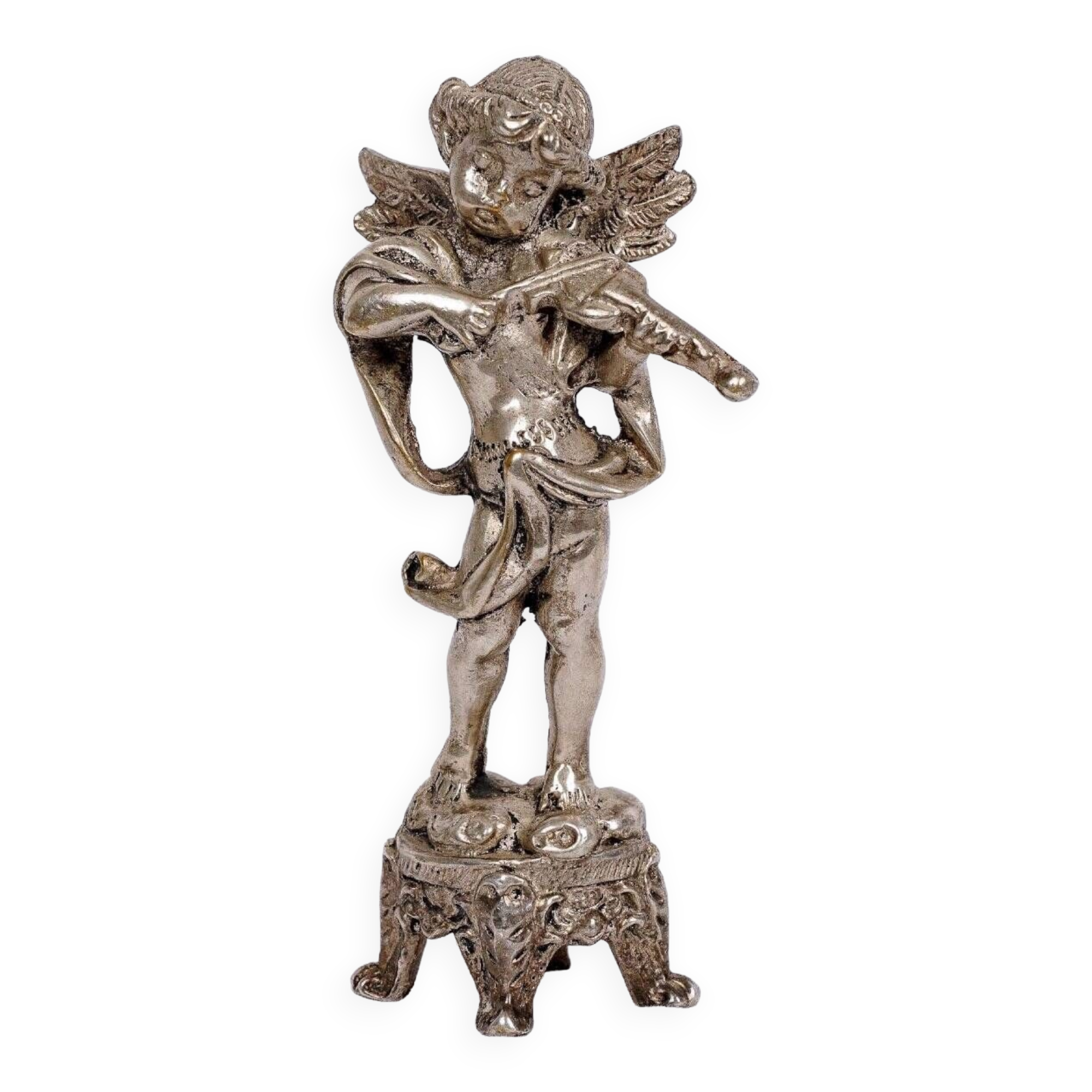 Set of three musician cherubs in cast lead - period: 20th century